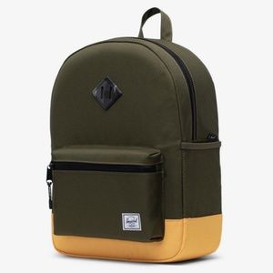 NWT Hershel Heritage Youth XL vy Green/Saffron/Night Camo Backpack
